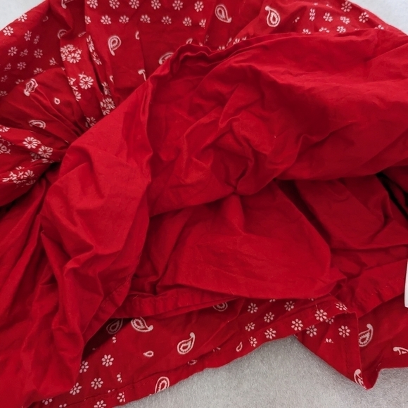 OSHKOSH Overall Dress Red Bandana Handkerchief Skirt Denim 24 Months Cowgirl - Picture 3 of 7